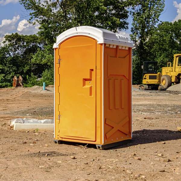 how often are the portable restrooms cleaned and serviced during a rental period in Defiance County OH